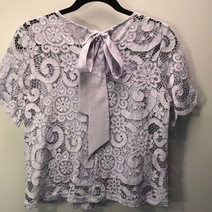 NANETTE LEPORE BOW LACE TEE